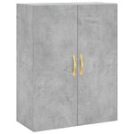 vidaXL Buffet haut Gris béton 69 5x34x180 cm Bois d'ingénierie