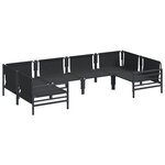 vidaXL Ensemble de canapé de jardin 6 Pièces Anthracite Acier