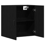 vidaXL Armoire murale en chêne noir 60 x 31 x 60 cm Bois d'ingénierie