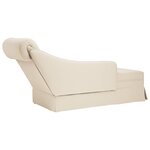 vidaXL Fauteuil long avec traversin et accoudoir droit rose lin