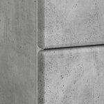 vidaXL Cabinet de chevet avec tiroir Gris béton 43 x 41 x 66 5 cm