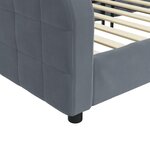 vidaXL Lit de repos sans matelas gris foncé 90x200 cm velours
