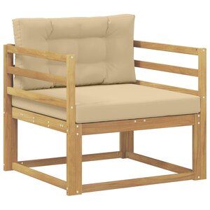 vidaXL Sofa de milieu extérieur Polyester Blanc