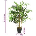 vidaXL Bambou artificiel 500 feuilles 80 cm vert