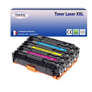 T3AZUR - Lot de 4 Toners compatibles avec Canon 716/731 pour Canon MF-8050CN  MF-8080CW  MF-8230Cn  MF-8280Cw  (Noir+Couleur)
