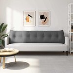 vidaXL Coussin de Dos Gris foncé 200 x 24 x 50 cm tissu