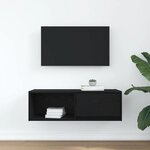 vidaXL Meuble TV chêne noir 80x31x25 5 cm bois d'ingénierie