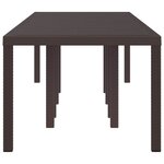 vidaXL Table de Jardin Marron 300 x 100 x 73 cm polyrotin