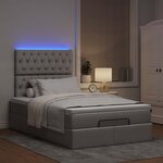 VidaXL Cadre de lit ottoman avec matelas taupe 120x190 cm tissu