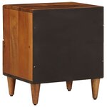 vidaXL Cabinet de chevet avec tiroir 2 Pièces Marron 40 x 33 x 46 cm