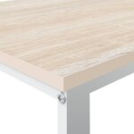 vidaXL Bureau d'ordinateur Blanc et chêne 110x60x73 cm Aggloméré