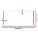 vidaXL Dessus de table 100x50x(2-4) cm bois de chêne massif non traité