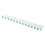 vidaXL Panneaux d'étagère 2 Pièces Verre Transparent 110 x 15 cm