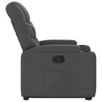 vidaXL Fauteuil inclinable Gris foncé Tissu