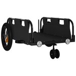 vidaXL Remorque de vélo noir tissu oxford et fer