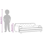 vidaXL Canapé pour enfants crème 90x53x30 cm velours