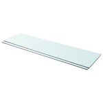 vidaXL Panneaux d'étagère 2 Pièces Verre Transparent 110 x 30 cm