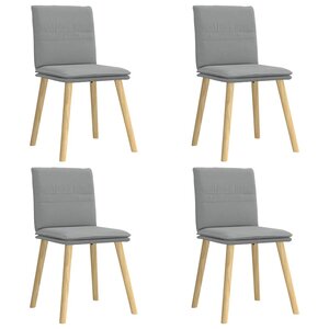 vidaXL Chaises à manger lot de 4 gris clair tissu