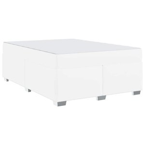 vidaXL Cadre de lit avec matelas Blanc 140 x 200 cm tissu