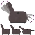 vidaXL Fauteuil inclinable électrique marron foncé tissu