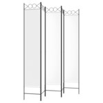 vidaXL Cloison de séparation 5 panneaux Blanc 200x220 cm Tissu