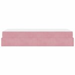 vidaXL Cadre de lit avec matelas Rose 100 x 200 cm Velours