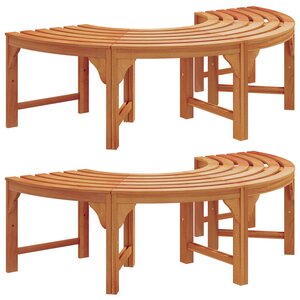 vidaXL Banc d'Arbre 2 Pièces Naturel 160 x 80 x 45 cm