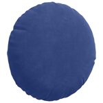 vidaXL Coussins de siège 2 Pièces Bleu police Ø 40 x 13 cm Velours