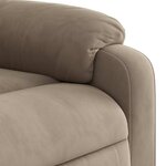 vidaXL Fauteuil inclinable de massage taupe tissu microfibre