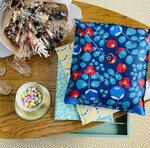 KIT Pochette cadeau réutilisable M Bleu Arras