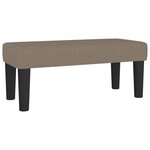 vidaXL Sommier à lattes de lit avec matelas Taupe 90x200 cm Tissu