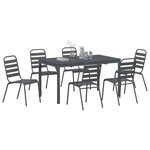 vidaXL Ensemble de salle à manger pour jardin 7 Pièces Anthracite