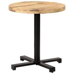 vidaXL Table de bistro Ronde Ø70x75 cm Bois de manguier brut