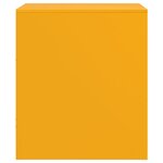 vidaXL Table de chevet jaune moutarde 34 5x39x44 cm acier
