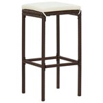vidaXL Ensemble de bar de jardin 5 Pièces marron bois massif acacia rotin