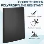 ACROPAQ Display Book - Classeur d'Affichage à Grande Capacité en Noir au Format A4 avec 50 Pochettes - En Polypropylène Résistant