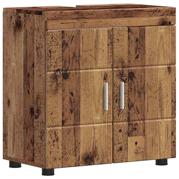 vidaXL Armoire de lavabo de salle de bain avec porte TULUM Bois ancien