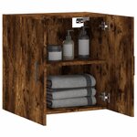 vidaXL Armoire murale chêne fumé 60x31x60 cm bois d'ingénierie