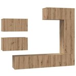 vidaXL Ensemble meuble TV 6 Pièces chêne artisanal 30 5 x 30 x 90 cm