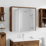 vidaXL Armoire Miroir de Salle de Bain Bois ancien 63 5 x 16 x 62 5 cm