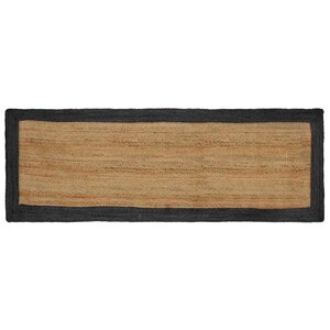 vidaXL Tapis de surface Gris foncé 80 x 300 cm Jute