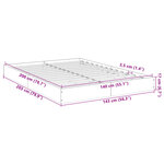 vidaXL Cadre de lit sans matelas chêne fumé 140x200 cm bois ingénierie