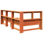 vidaXL Lit bibliothèque sans matelas cire marron 75x190 cm pin massif