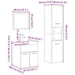 vidaXL Ensemble de meubles de salle de bain 4 Pièces chêne sonoma