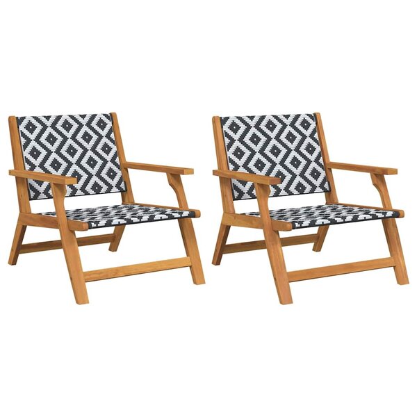 vidaXL Mobilier de jardin 2 Pièces Blanc 67 x 78 x 73cm