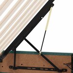 vidaXL Lit de rangement LED avec matelas Vert foncé 90 x 200 cm