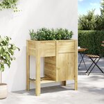 vidaXL Jardin Surélevé avec Rangement 85x46x96 cm Bois traité pin