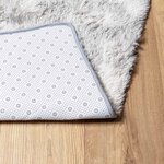 vidaXL Tapis Shaggy à poils longs NAVARRA gris argenté 130x200 cm
