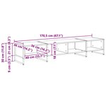 vidaXL Meuble TV Chêne noir 170 5 x 36 x 30 5 cm Bois d'ingénierie