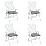 vidaXL Coussins de chaise lot de 4 gris 40x40x7 cm tissu oxford